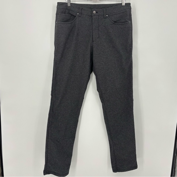 Lululemon ABC Pant Slim *Tech Canvas” heathered black Sz 34 
Casual performance - Picture 2 of 12